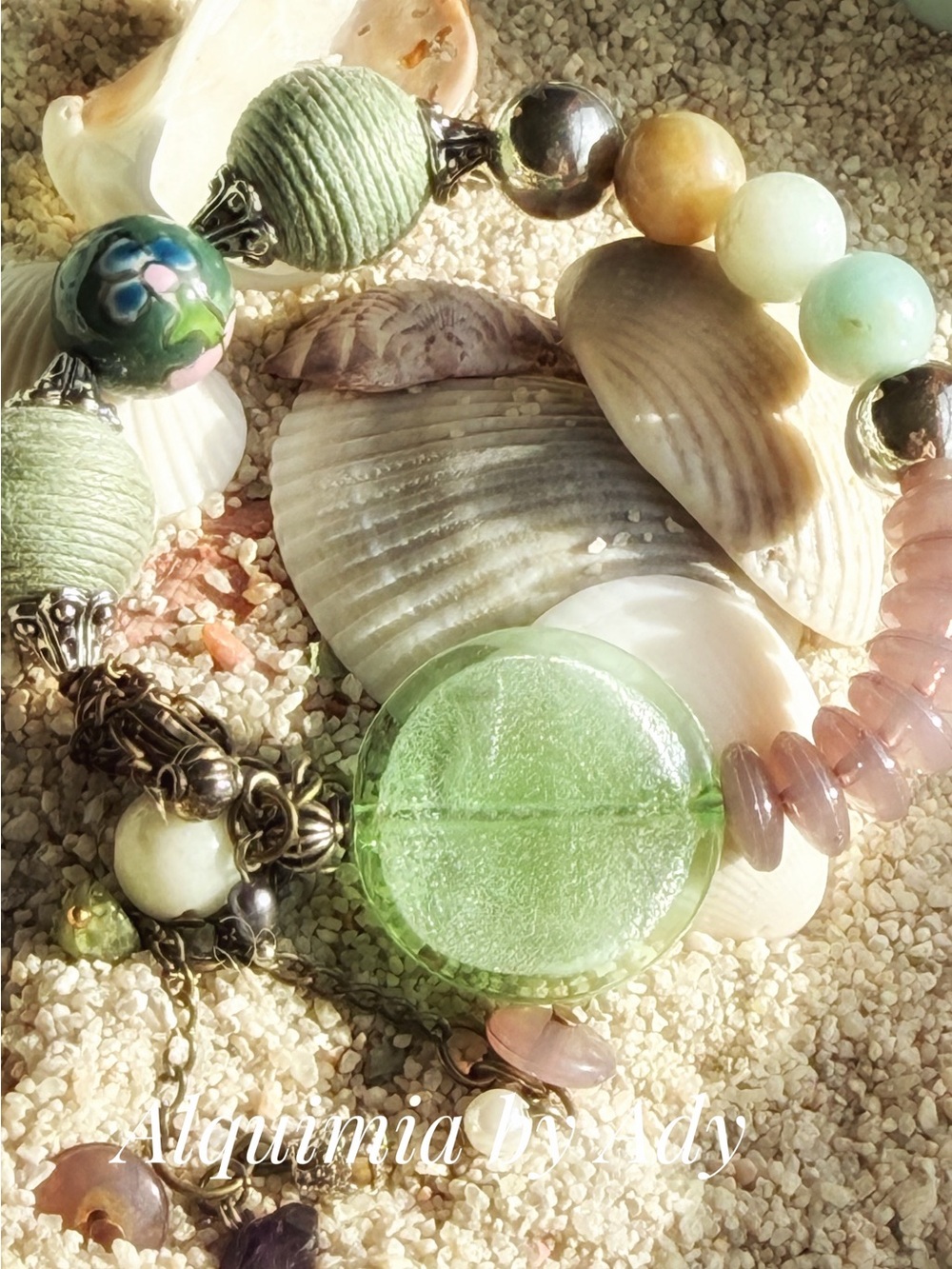 Multicolored amazonite lucite blend suede wrap bracelet